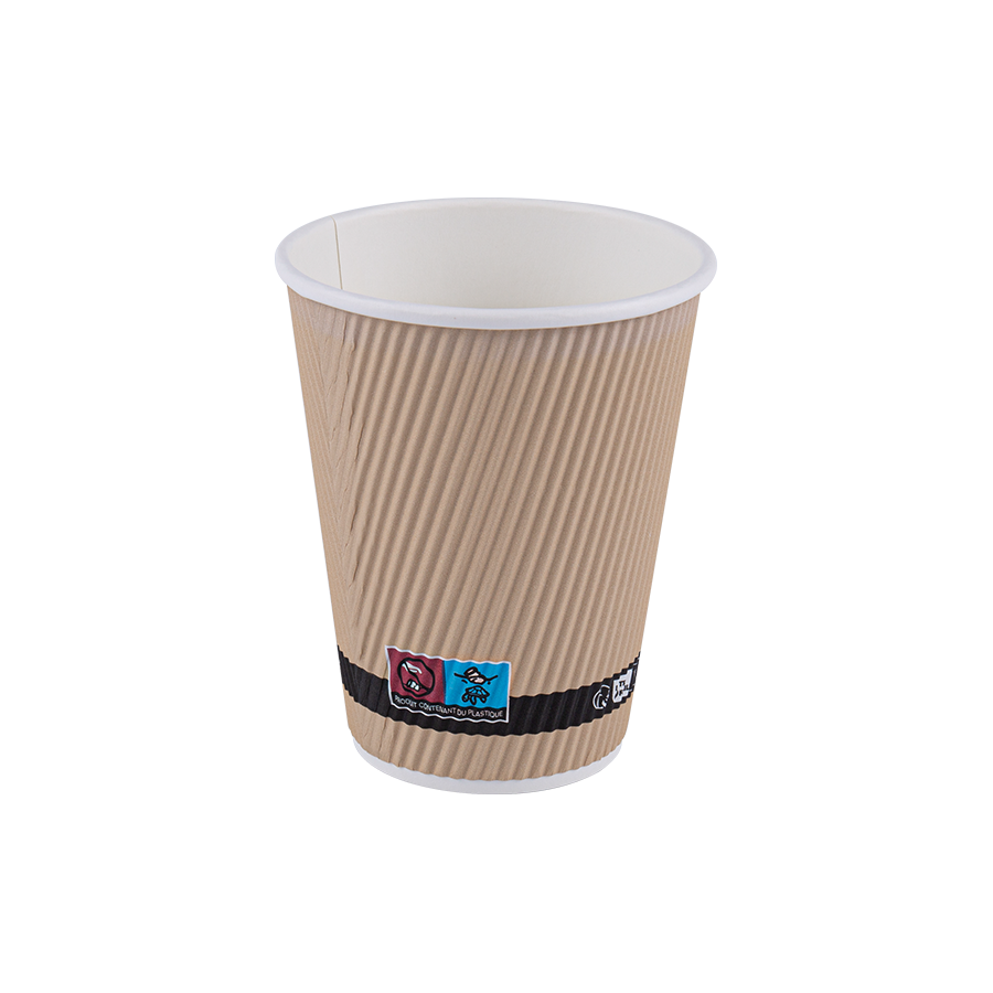 Tasse de papier peint ondulé de 4 oz