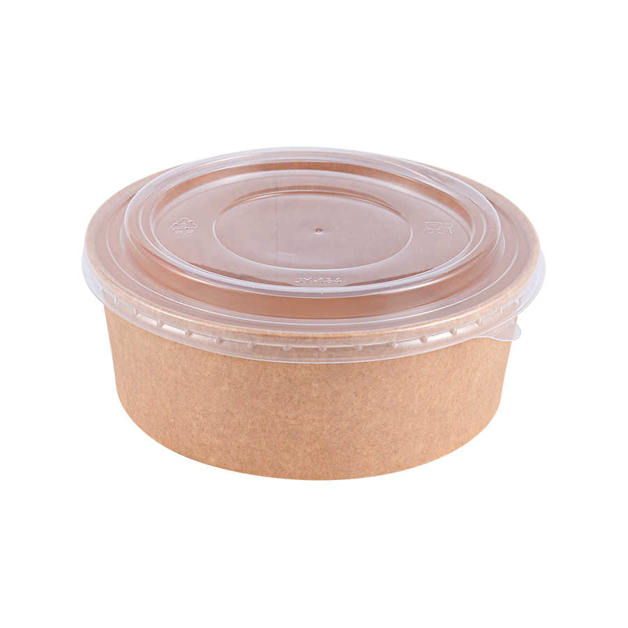 Bol rond en papier kraft résistant à la graisse de 500 ml avec un diamètre d'ouverture de 150 mm