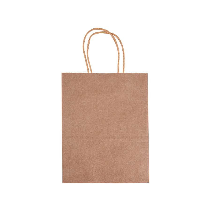 Sac en papier kraft blanc spécifique au café, respectueux de l'environnement, encoche de corde ronde