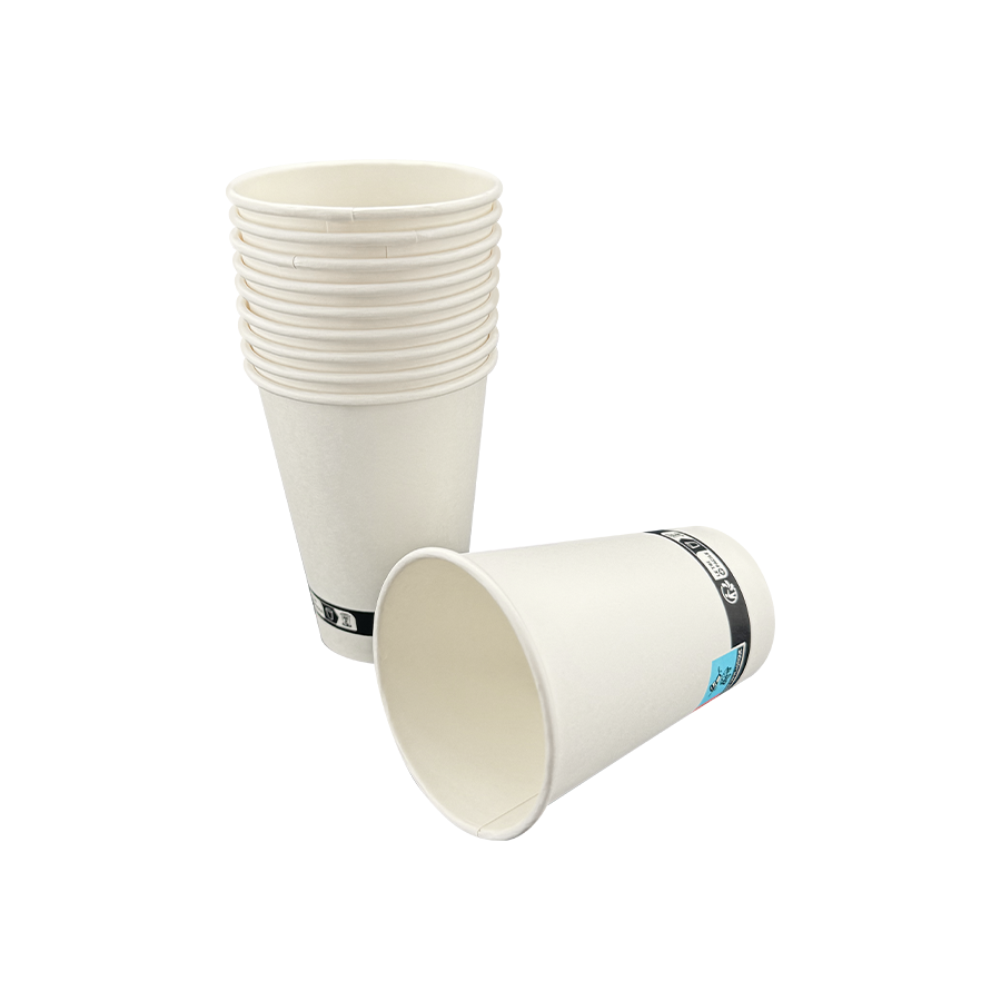 Gobelets en papier jetables blancs à paroi simple de 7,5 oz