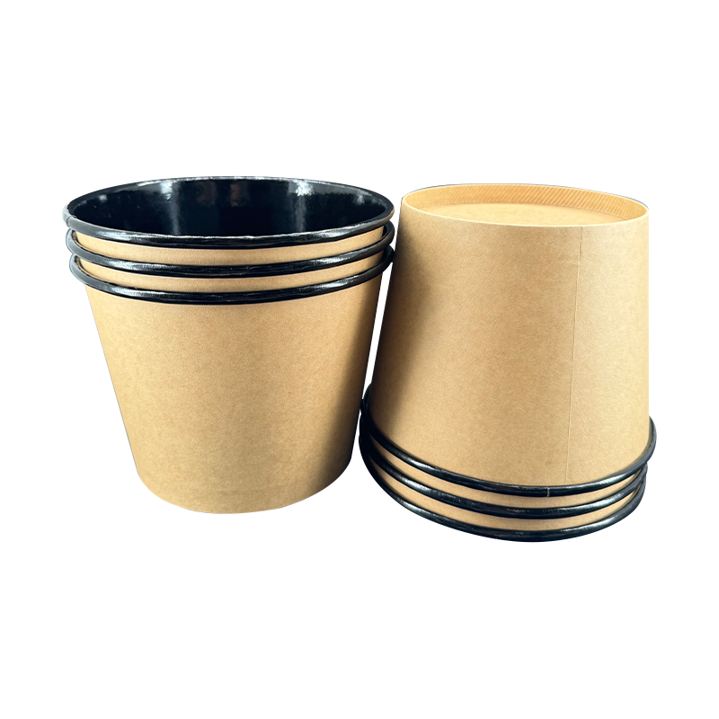 Bols en papier ronds jetables pour aliments en papier kraft 1000 ml